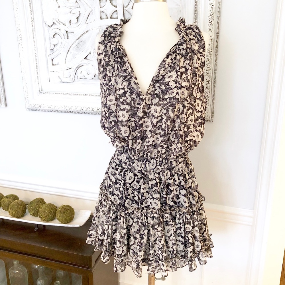 Misa Los Angles Tiered Floral Dress
